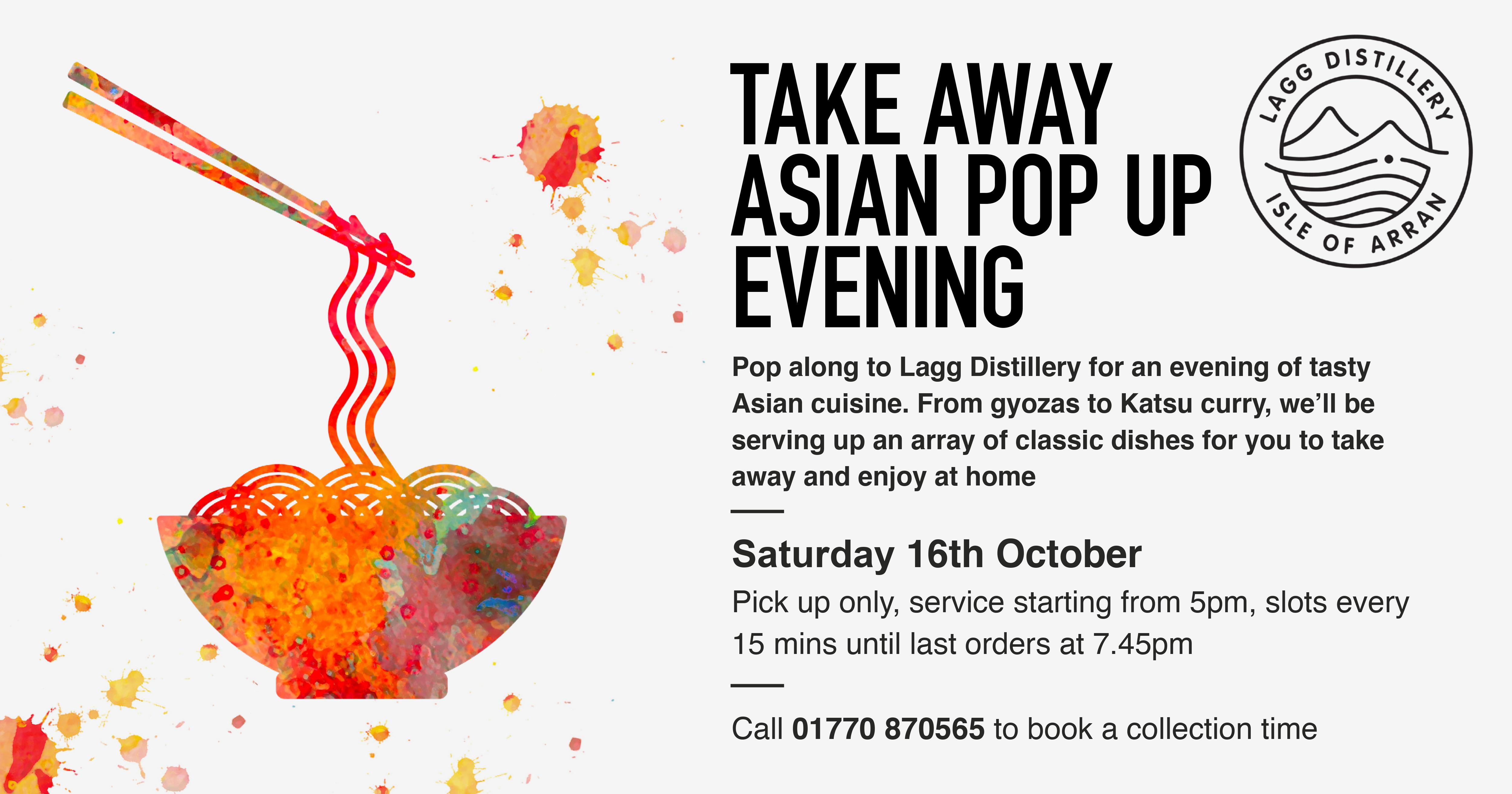 Take Away Asian Pop Up flyer 2021